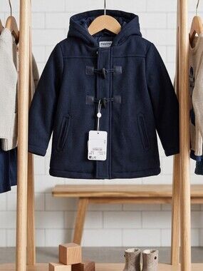 Mayoral Navy Hooded Kids Coat 36m